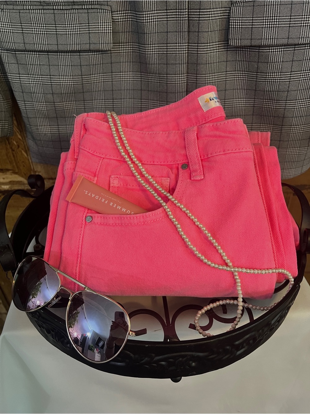 NWT- Risen Neon Pink Flare Jeans - Women's High-Rise Boot Cut
